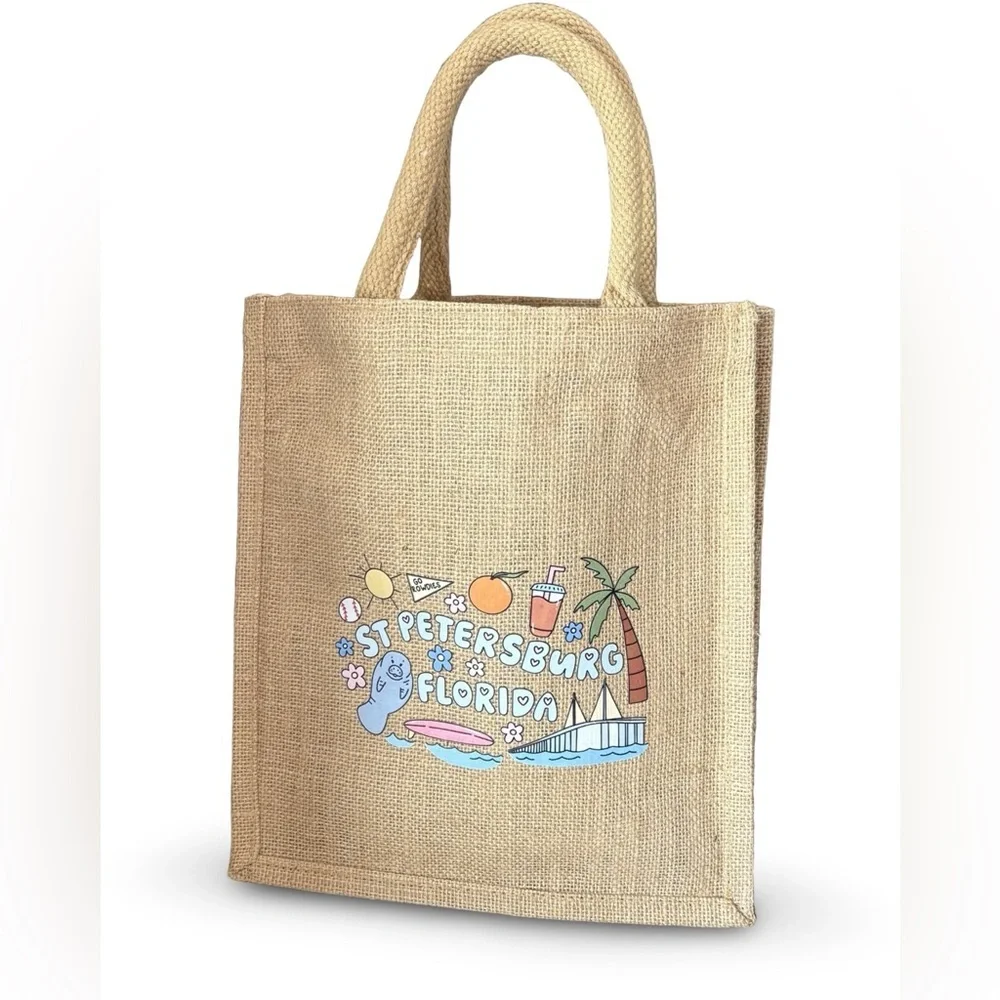St. Petersburg, Florida Tote Bags | Handmade Wedding Welcome Bags / Favor Bags - Picture 6 of 9